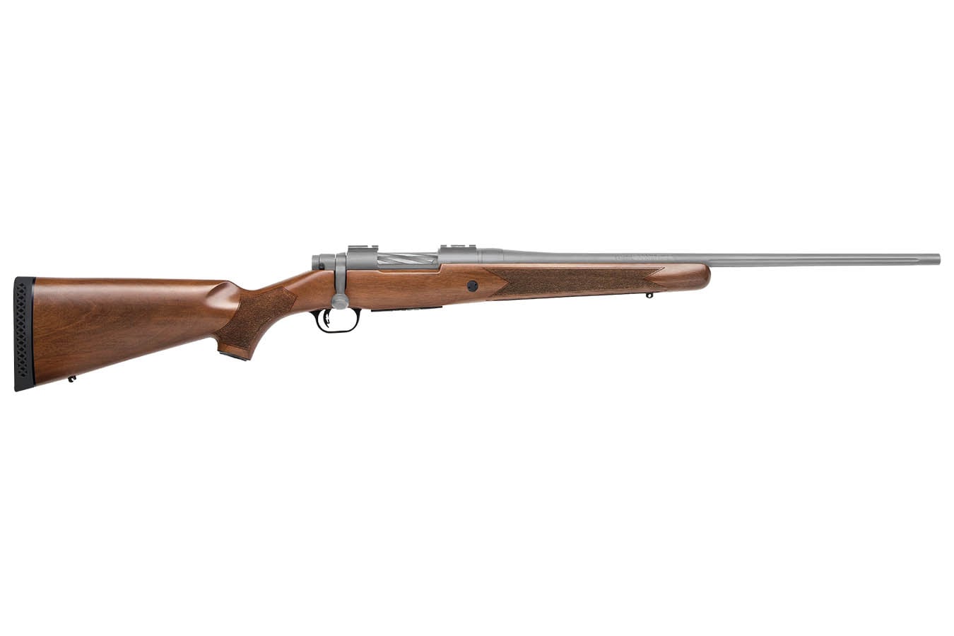 MOSSBERG Patriot 7mm-08 Rem Bolt-Action Rifle with Wood Stock and Fluted Cerakote Barrel