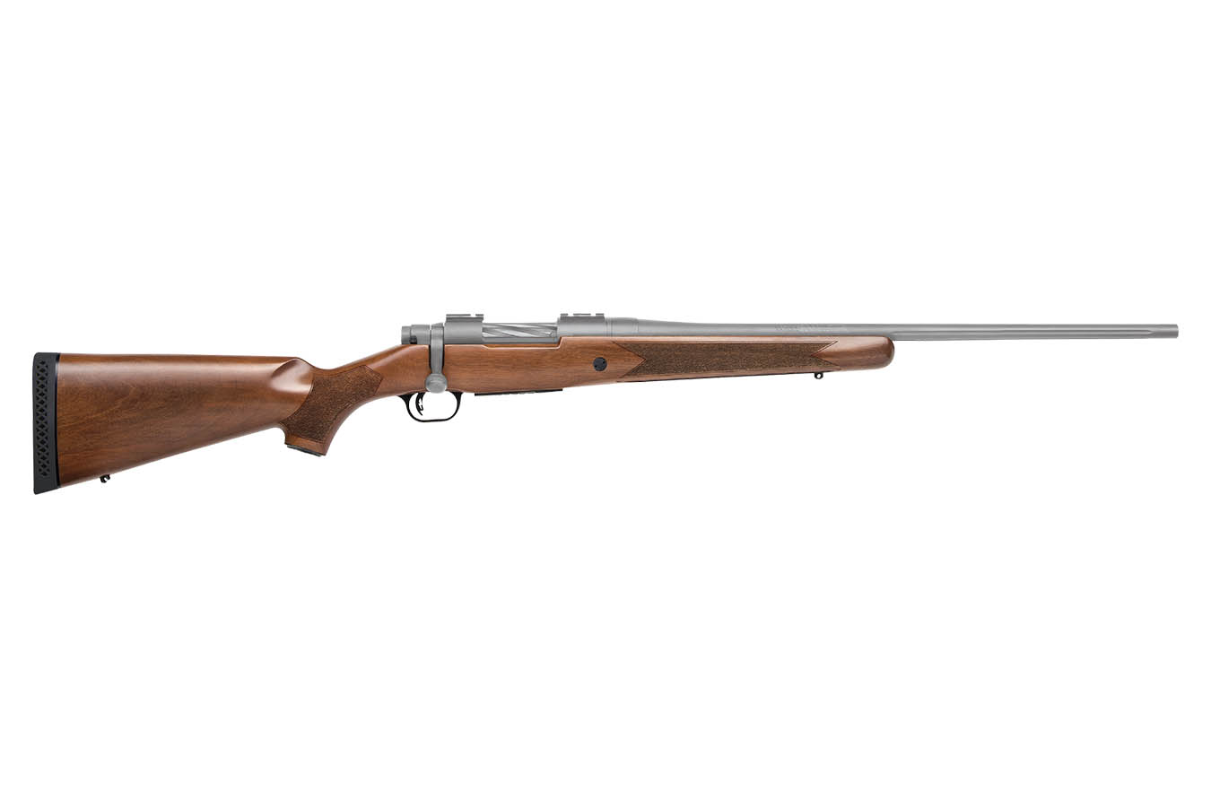 MOSSBERG Patriot 22-250 Remington Bolt-Action Rifle with Wood Stock and Fluted Cerakote Barrel