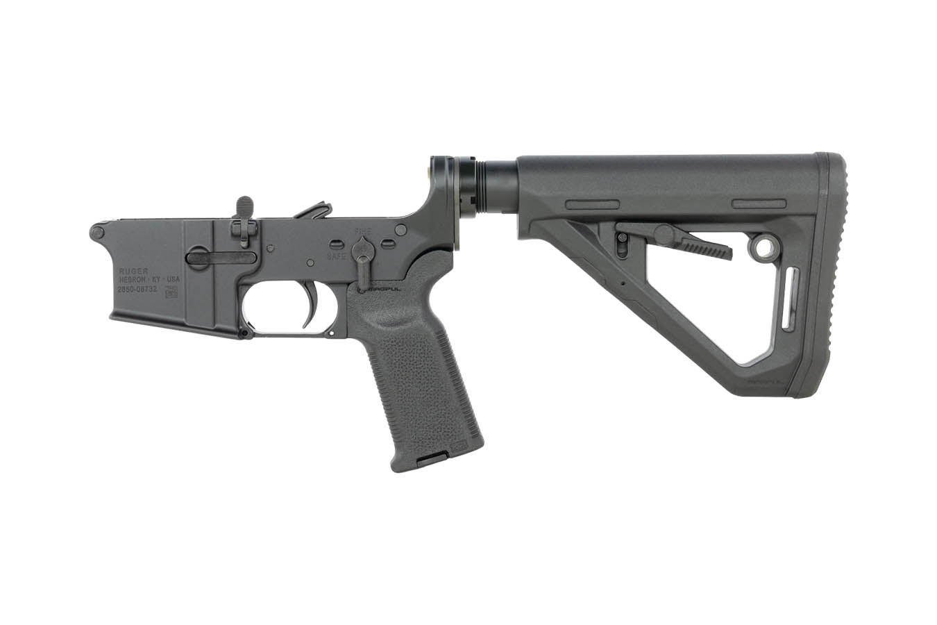 Ruger AR Complete Lower Receiver w/ MOE-K2 Grip and DT Carbine Collapsible Stock