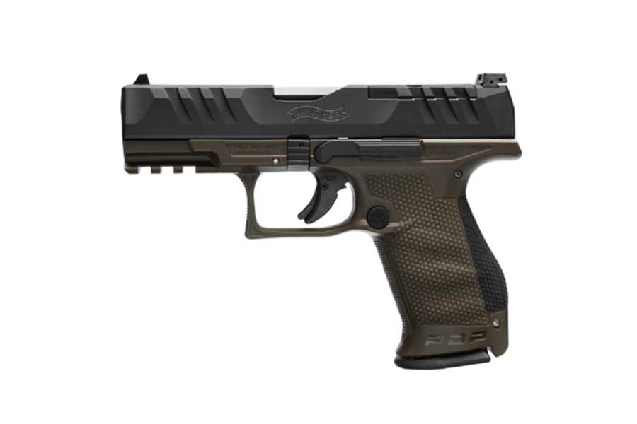 WALTHER PDP Compact 9mm Optic Ready Pistol with OD Green Frame and Black Steel Slide
