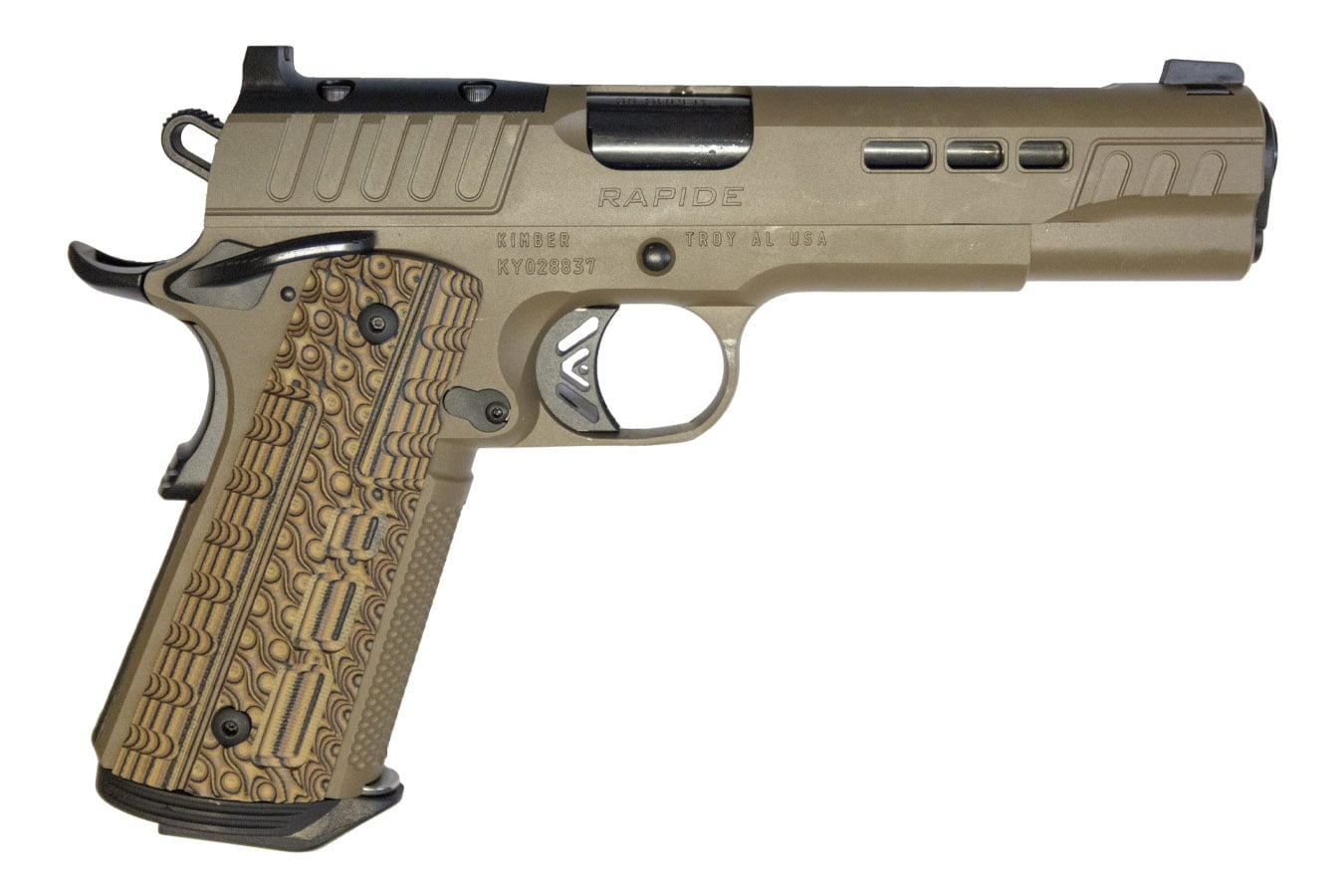 KIMBER Rapide 1911 38 Super Optic Ready Semi-Auto Pistol with FDE Finish