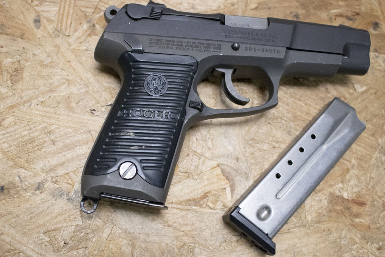 RUGER P85 9mm Police Trade-In Pistol with Two Magazines