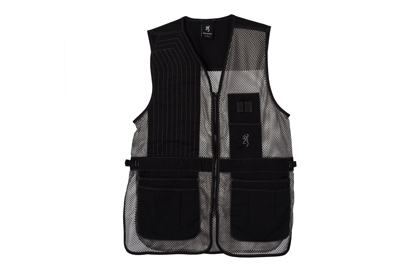 Shop Browning Clothing Trapper Creek Mesh Shooting Vest (Black/Gray) for Sale Online Clothing