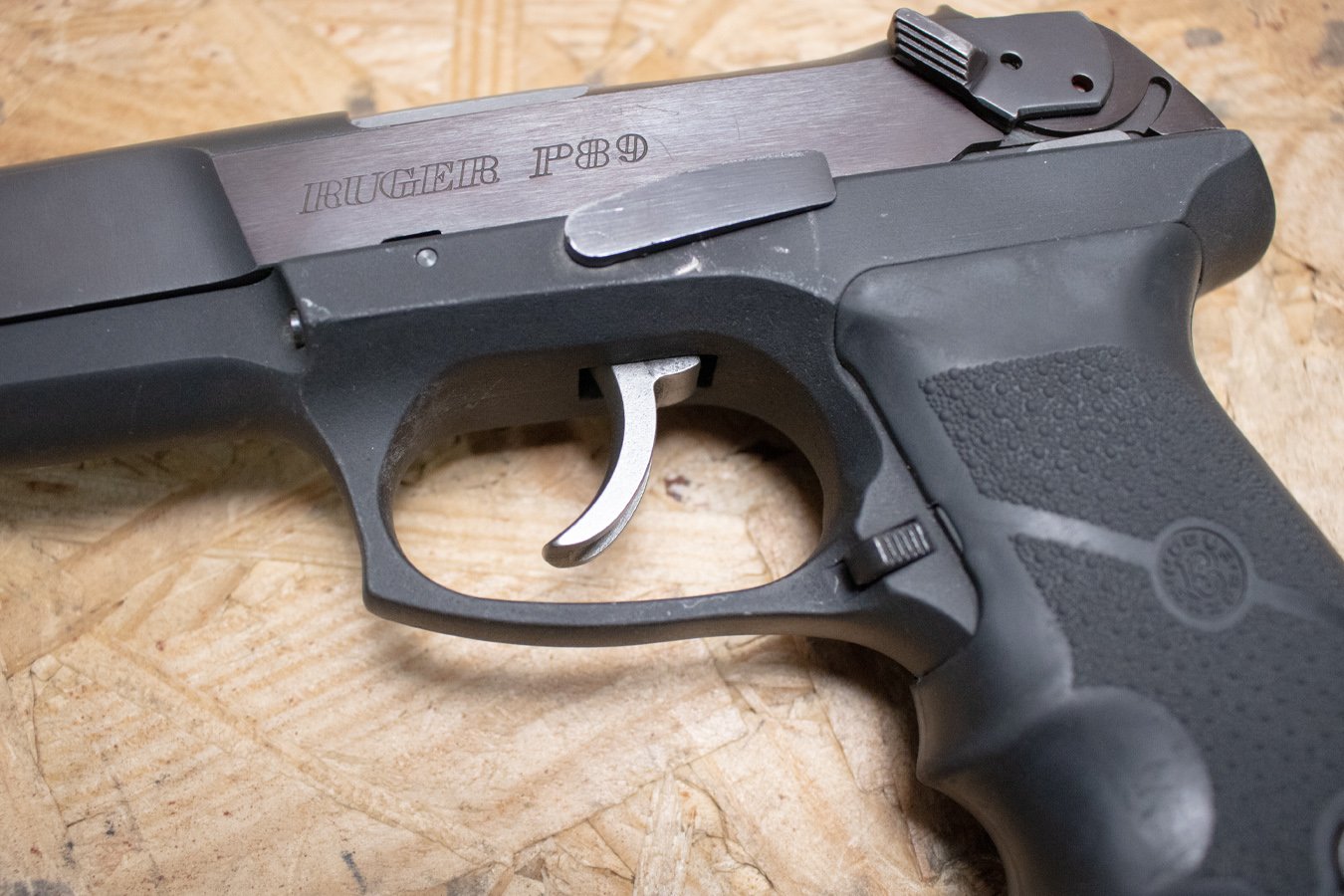 RUGER P89 9mm Police Trade-In Pistol with Hogue Grips