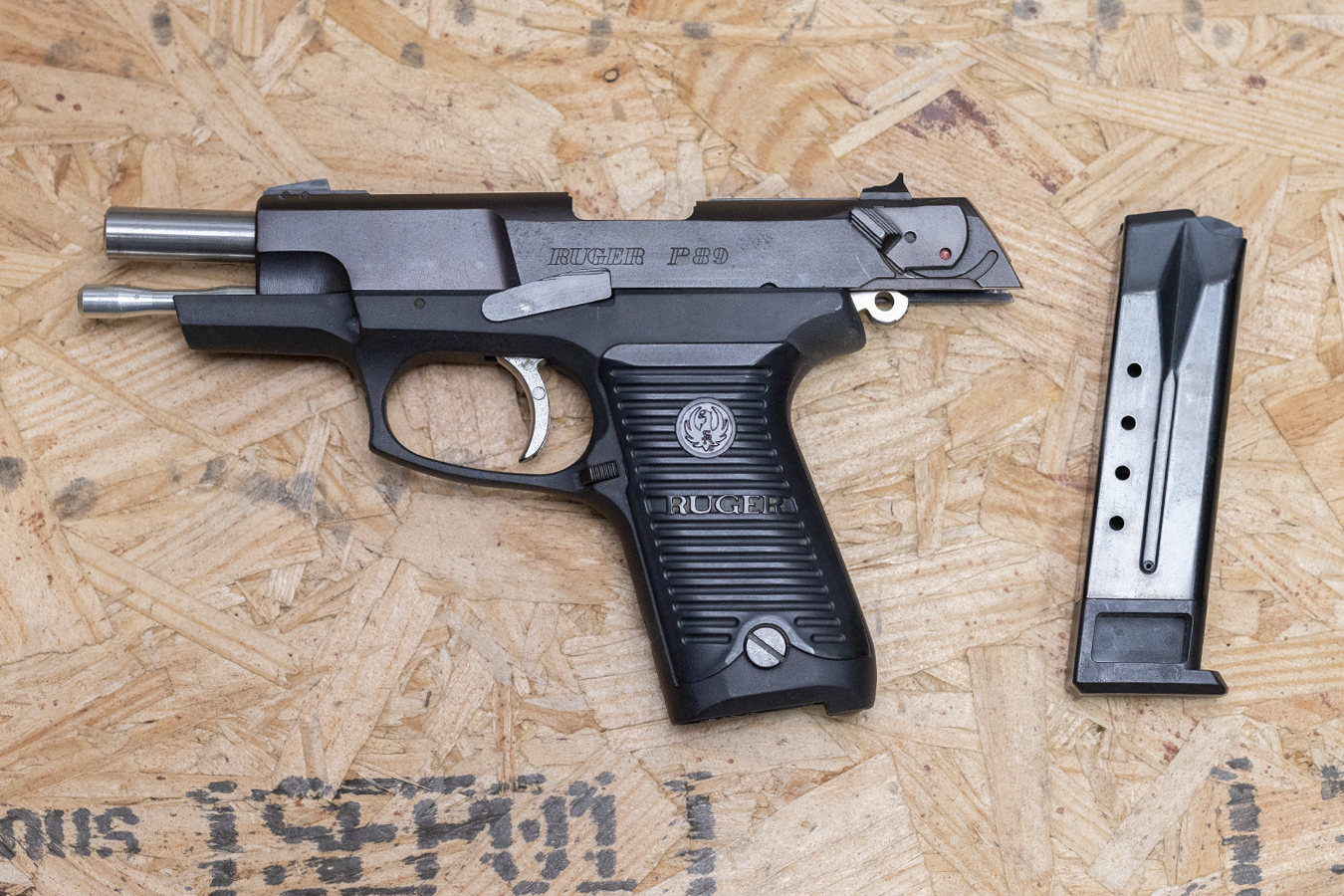 RUGER P89 9mm Police Trade-In Pistol with Stainless Barrel