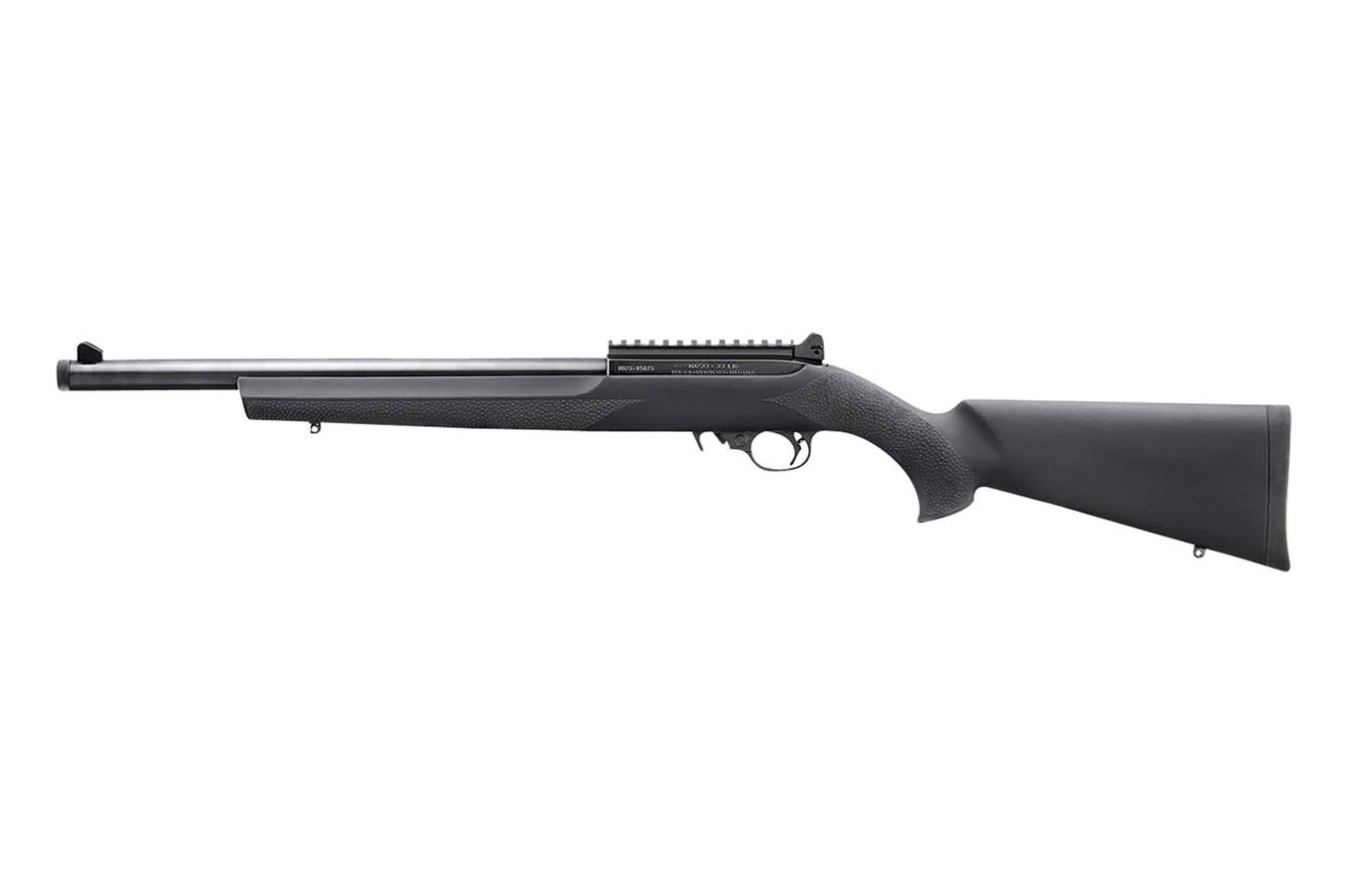 RUGER 10/22 22LR Rimfire Rifle with Black Hogue OverMolded Grip and Threaded Barrel