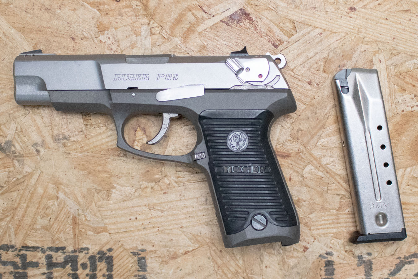 RUGER P89 9mm Police Trade-In Pistol with Manual Safety