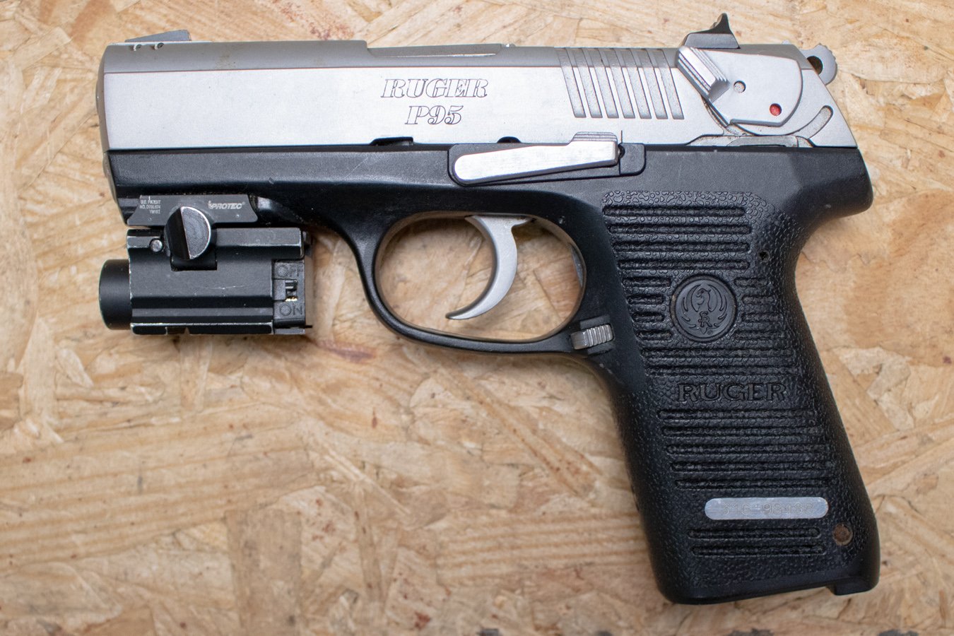 RUGER P95 9mm Police Trade-In Pistol with Laser (Mag Not Included)