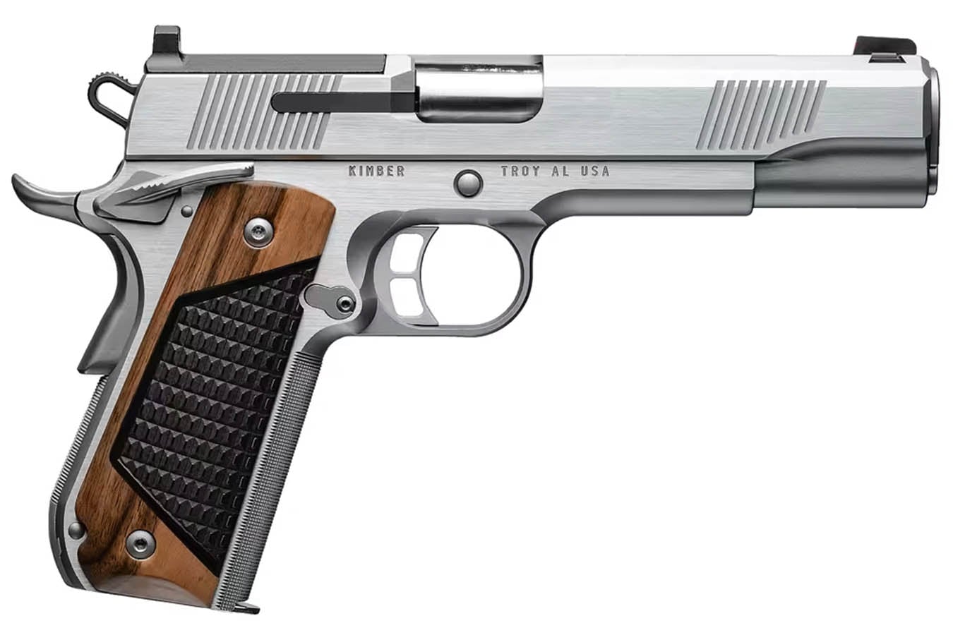 Kimber Stainless II 9mm Luger Pistol with Black Walnut w/G10 Insert Grips