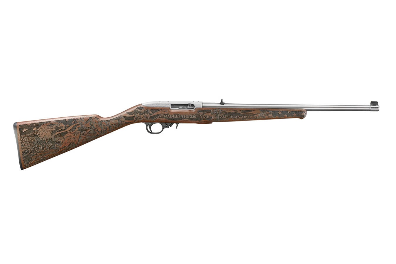Ruger 10/22 250th Anniversary 22LR Semi-Auto Rifle with Engraved Walnut Stock