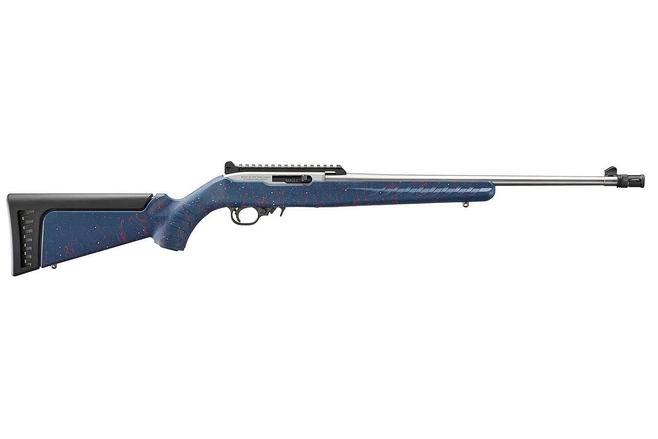 RUGER 10/22 250th Anniversary 22LR Semi-Auto Rifle with Liberty Synthetic Stock and Stainless Threaded Barrel