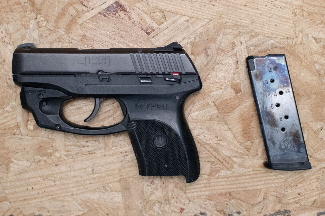 RUGER LC9 Lasermax 9mm Police Trade-In Pistol with Manual Safety