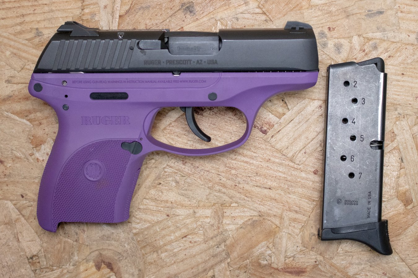 RUGER LC9 9mm Police Trade-In Pistol with Purple Frame