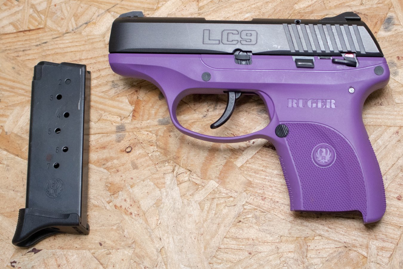 RUGER LC9 9mm Police Trade-In Pistol with Purple Frame