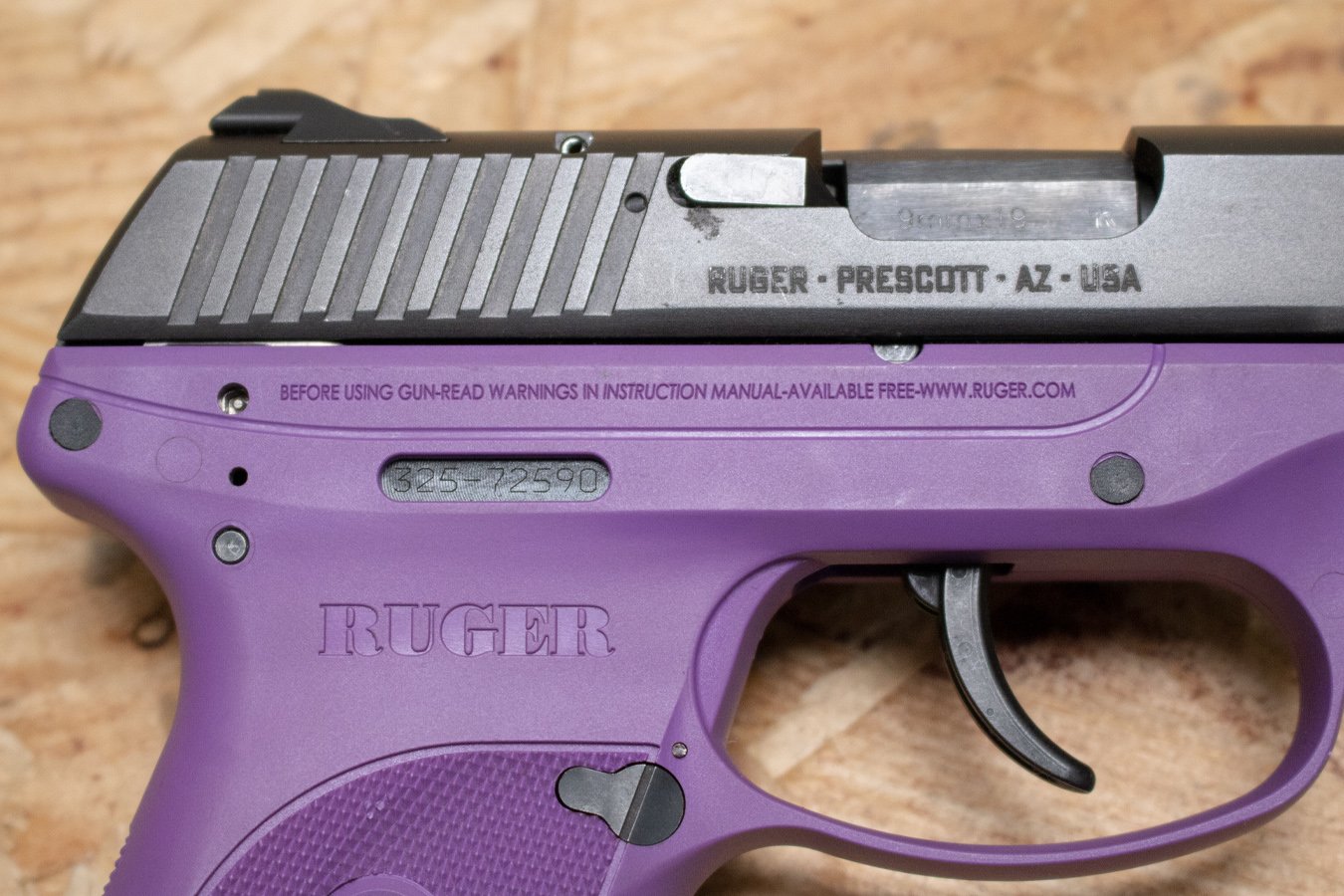RUGER LC9 9mm Police Trade-In Pistol with Purple Frame
