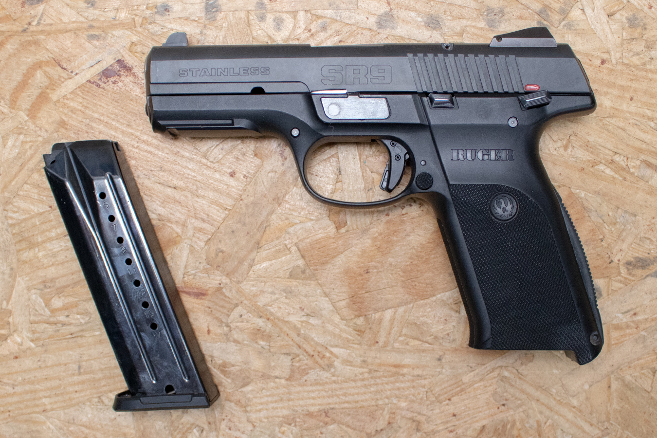 RUGER SR9 9mm Police Trade-In Pistol with Manual Safety