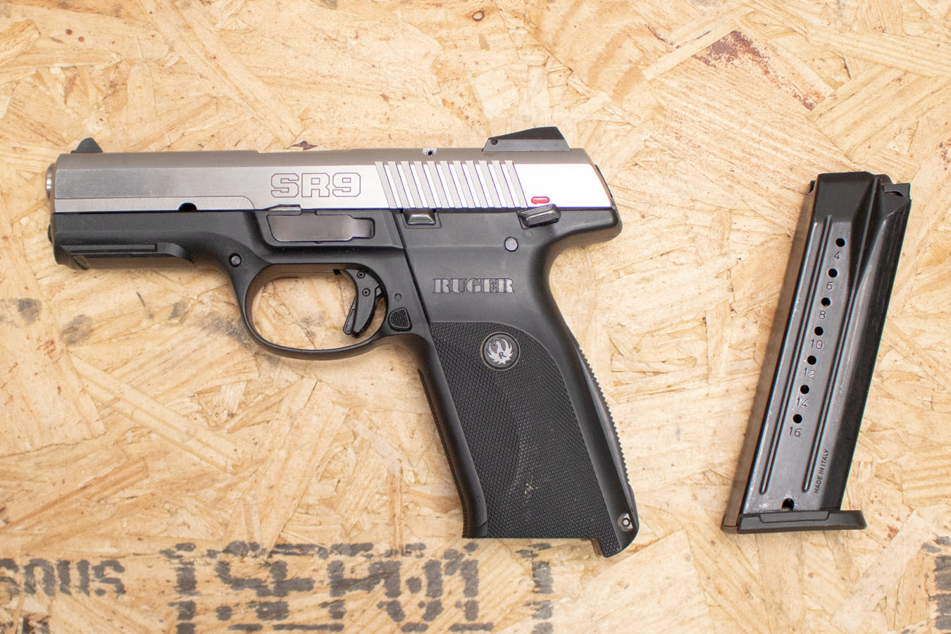 RUGER SR9 9mm Police Trade-In Pistol Two-Tone Finish