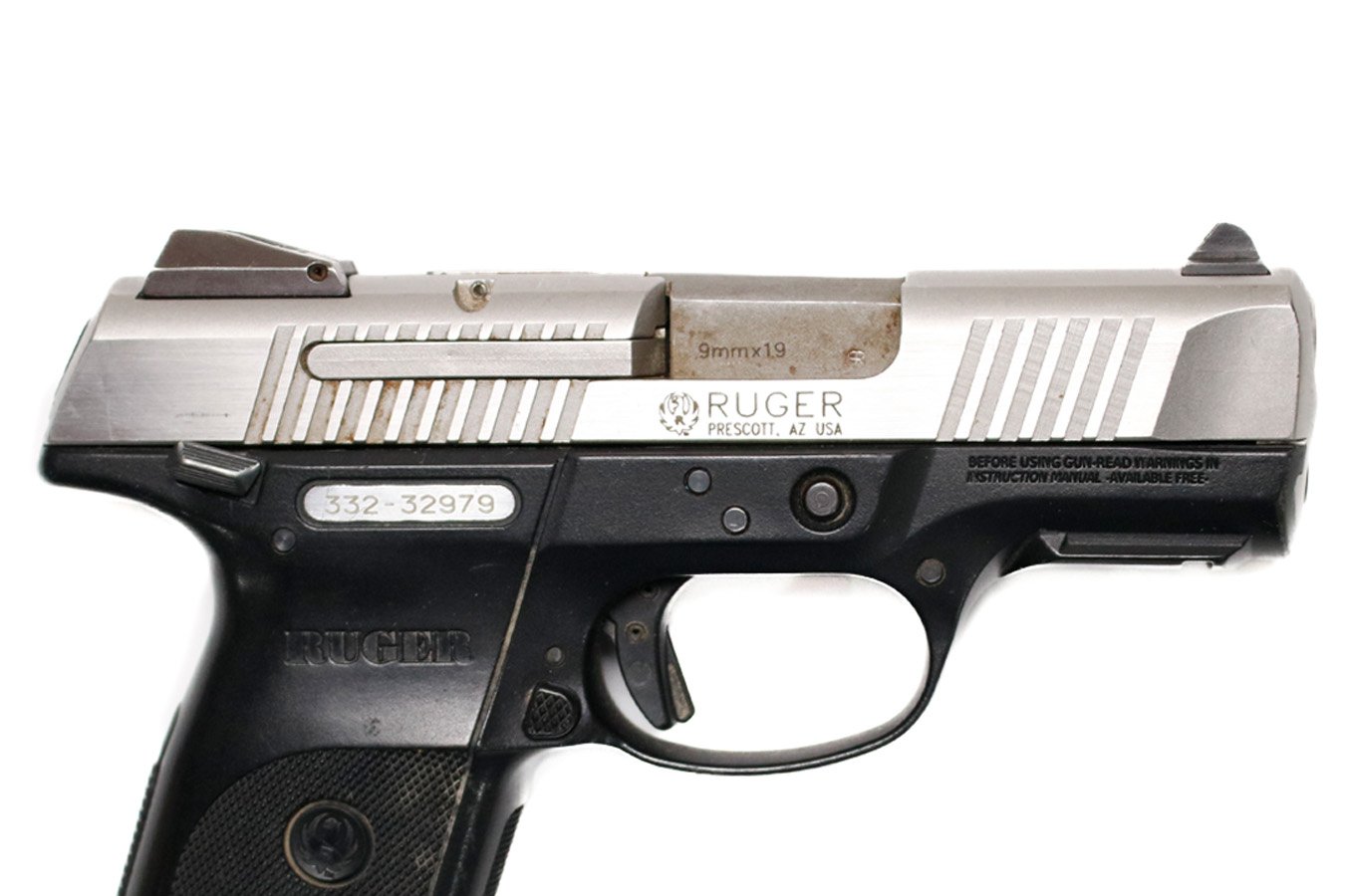 RUGER SR9C 9mm Police Trade-In Pistol with Stainless Slide