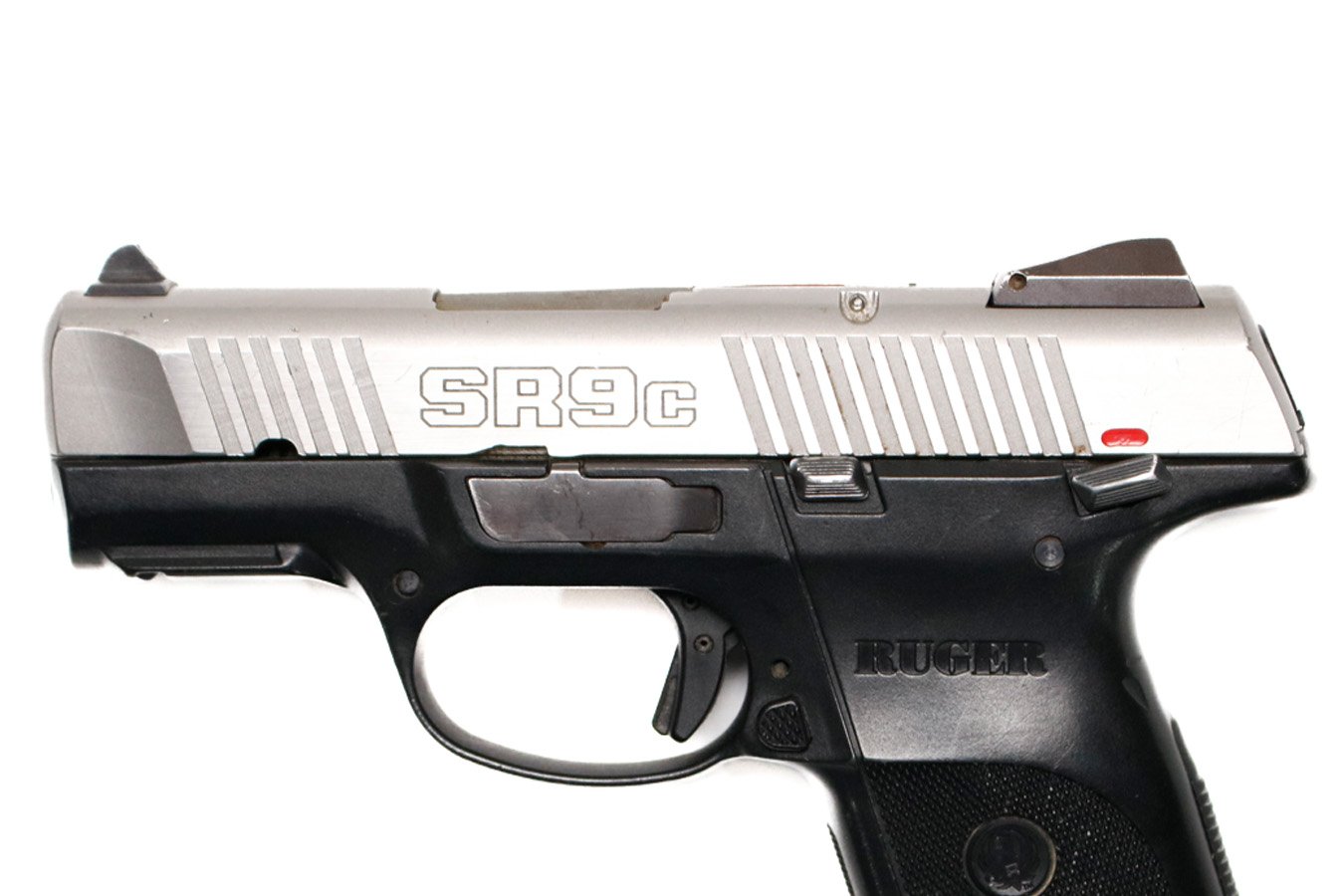 RUGER SR9C 9mm Police Trade-In Pistol with Stainless Slide