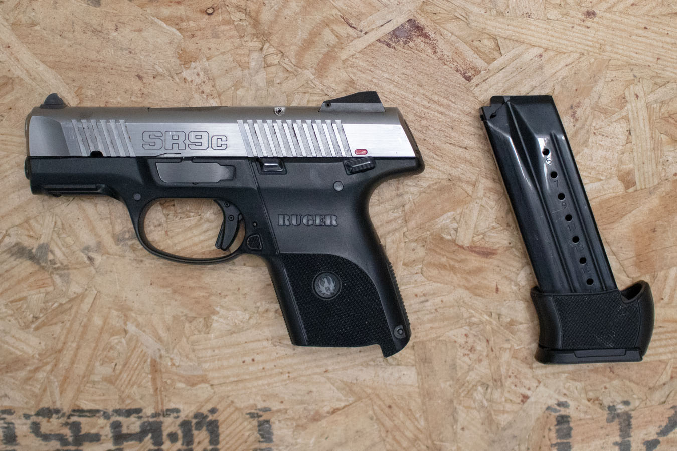 RUGER SR9C 9mm Police Trade-In Pistol with Extended Mag