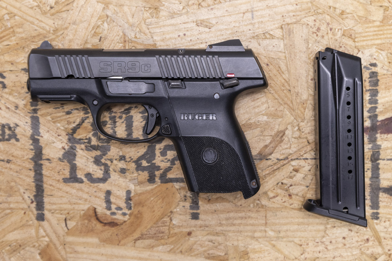 RUGER SR9C 9mm Police Trade-In Pistol with Thumb Safety