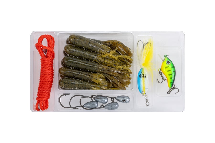 ZEBCO 33 Micro Bitsy Kit 6 ft 6 in Spincast Combo with Strike King Tackle Kit
