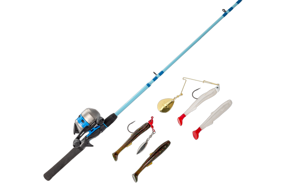 ZEBCO 33 Salt Fisher 6 ft 6 in Medium-Heavy Spincast Combo with Strike King Tackle Kit