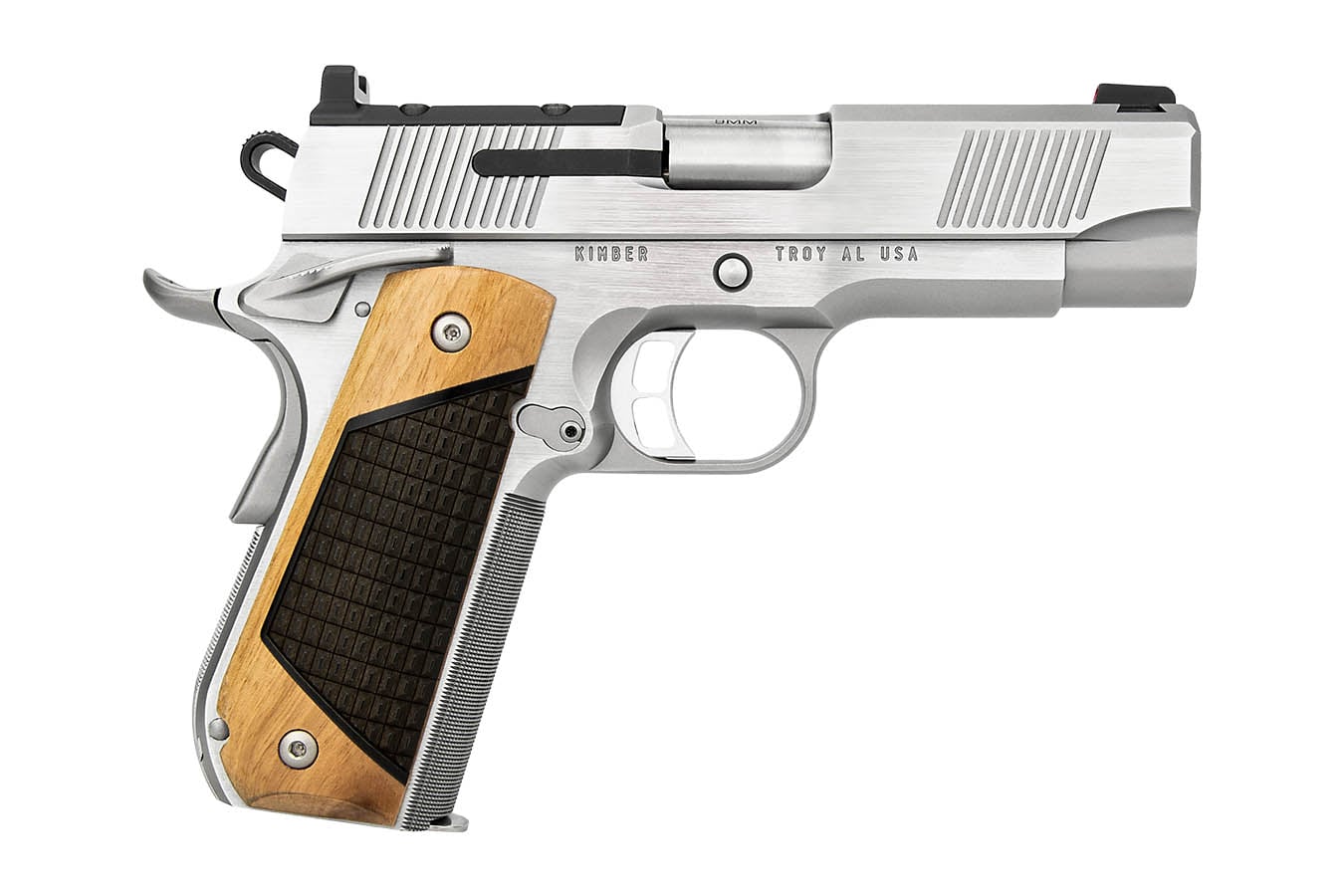 KIMBER Next Gen Pro 1911 9mm Optic Ready Stainless Pistol with Black Walnut Grip