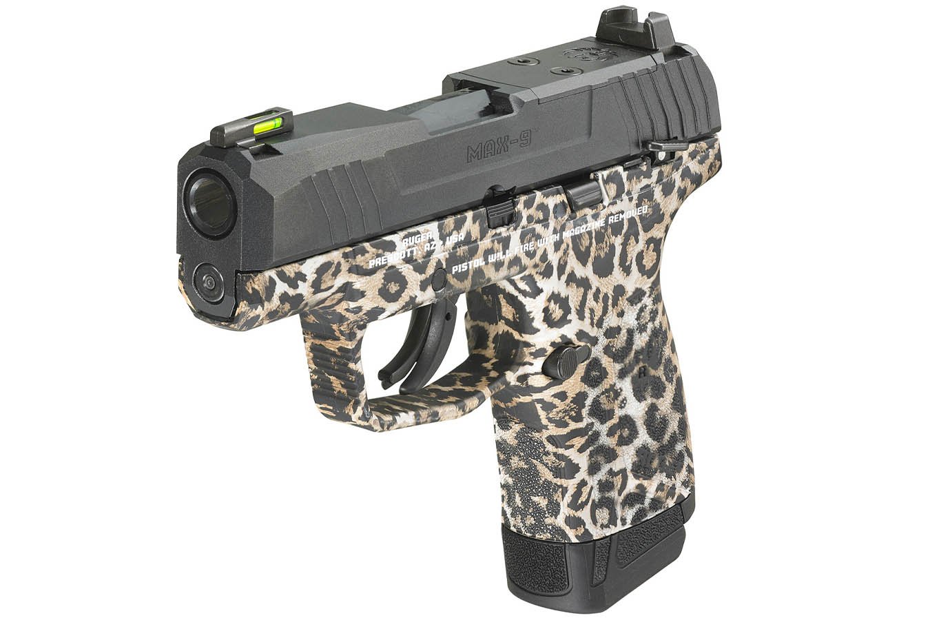 RUGER MAX-9 9mm Optic Ready Semi-Auto Pistol w/ Leopard Print Frame