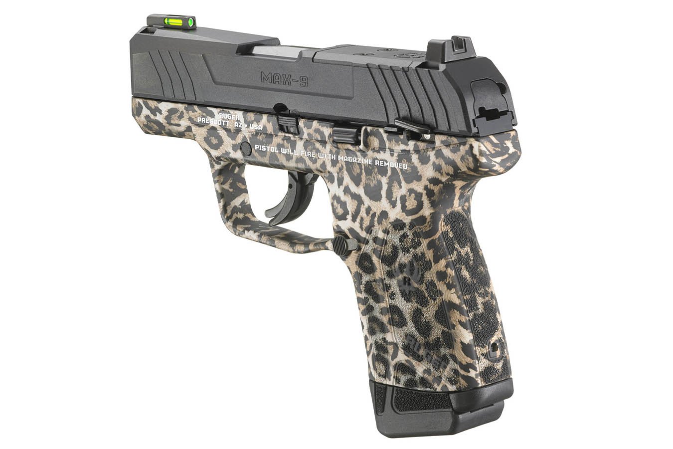 RUGER MAX-9 9mm Optic Ready Semi-Auto Pistol w/ Leopard Print Frame