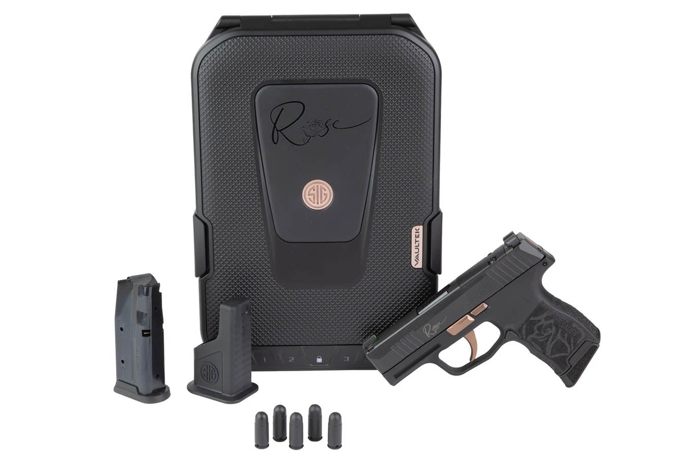 SIG SAUER P365-ROSE 380 380 ACP Optic Ready Pistol with Vaultek LifePod Pistol Safe