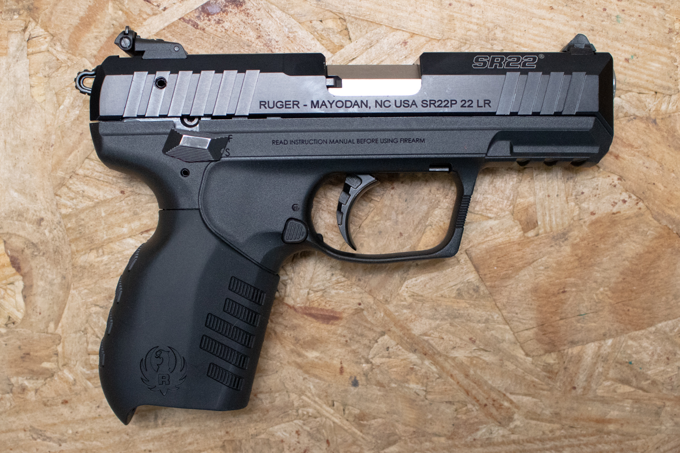 RUGER SR22 22LR Police Trade-In Pistol with Manual Safety (Magazine Not Included)