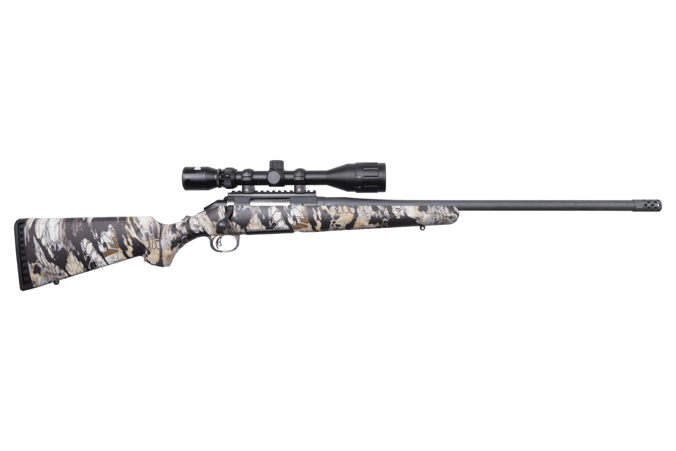 RUGER American Predator 308 Win. Bolt-Action Rifle w/Kryptek Obskura Nox Camo Stock, Scope