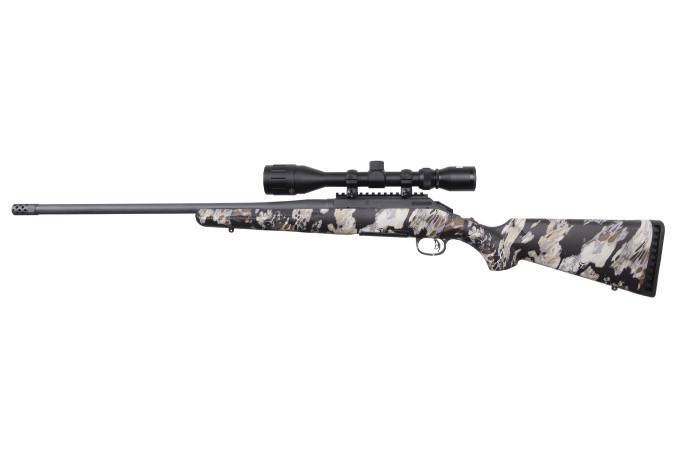 RUGER American Predator 308 Win. Bolt-Action Rifle w/Kryptek Obskura Nox Camo Stock, Scope
