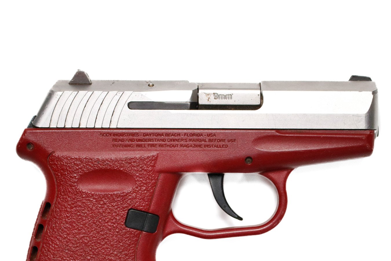 SCCY CPX-2 9mm Police Trade-In Pistol with Red Grip Frame