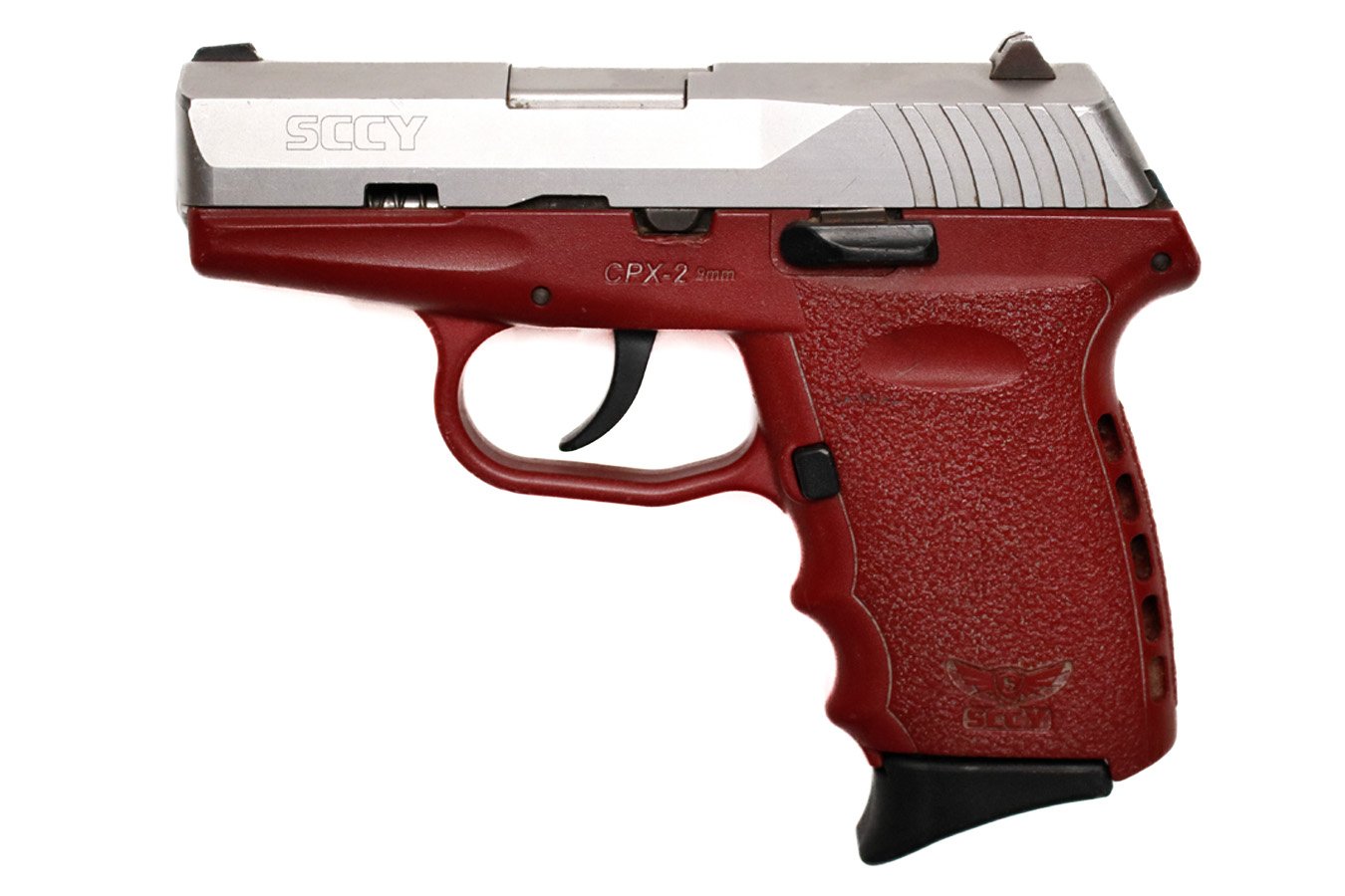 SCCY CPX-2 9mm Police Trade-In Pistol with Red Grip Frame