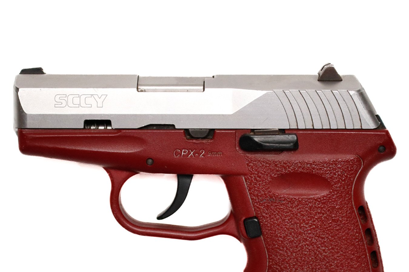 SCCY CPX-2 9mm Police Trade-In Pistol with Red Grip Frame