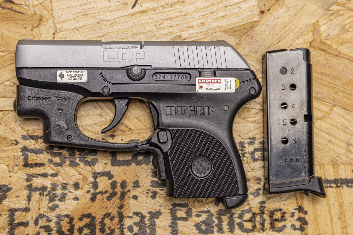 RUGER LCP .380 Auto Police Trade-In Pistol with Laser