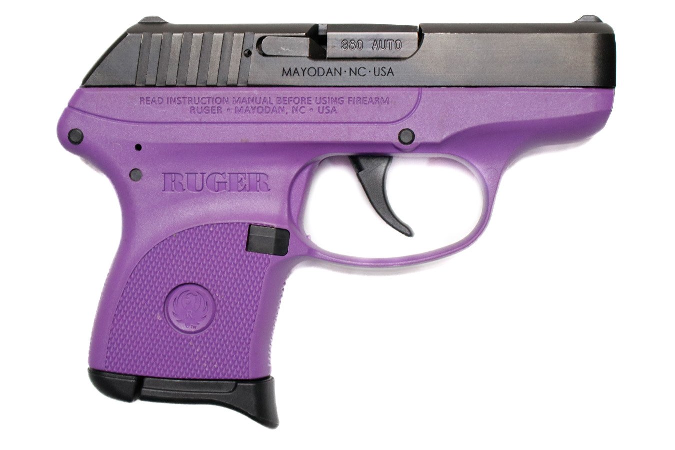 RUGER LCP 380 ACP Police Trade-In Pistol with Purple Grip Frame