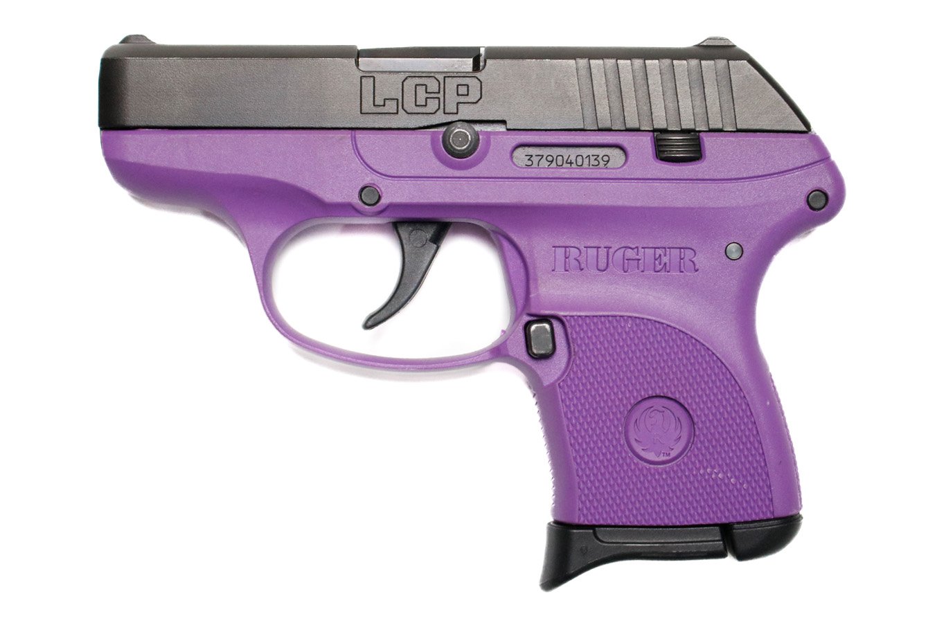 RUGER LCP 380 ACP Police Trade-In Pistol with Purple Grip Frame