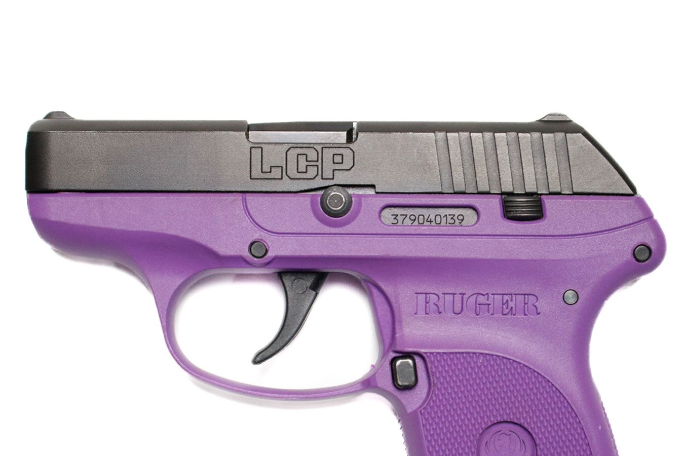 RUGER LCP 380 ACP Police Trade-In Pistol with Purple Grip Frame
