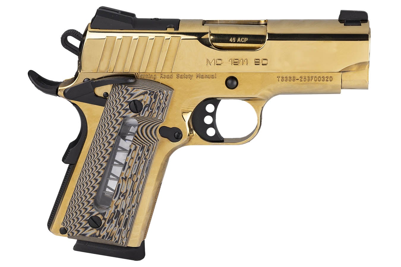 GIRSAN MC 1911 SC 45 ACP Semi-Auto Pistol with Gold Finish