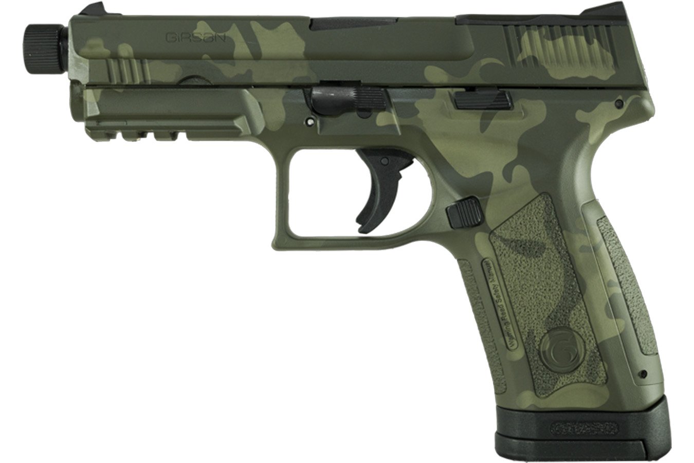 GIRSAN MC9 Disruptor 9mm Optic Ready Pistol with OD Green Camo Finish and Threaded Barrel
