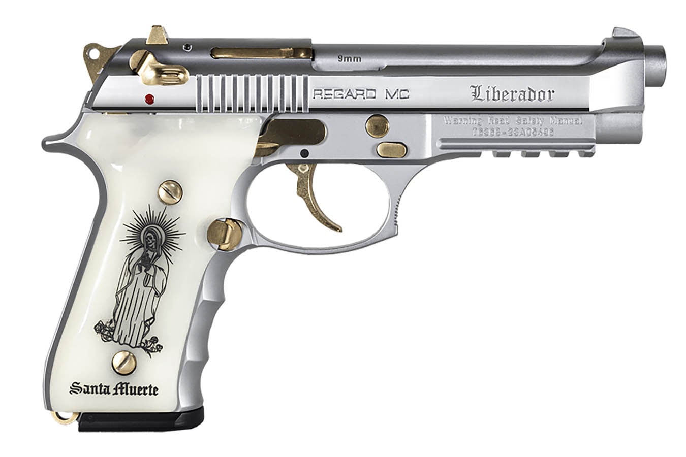 Girsan Regard MC 9MM Pistol With Pearl Engraved Santa Muerte