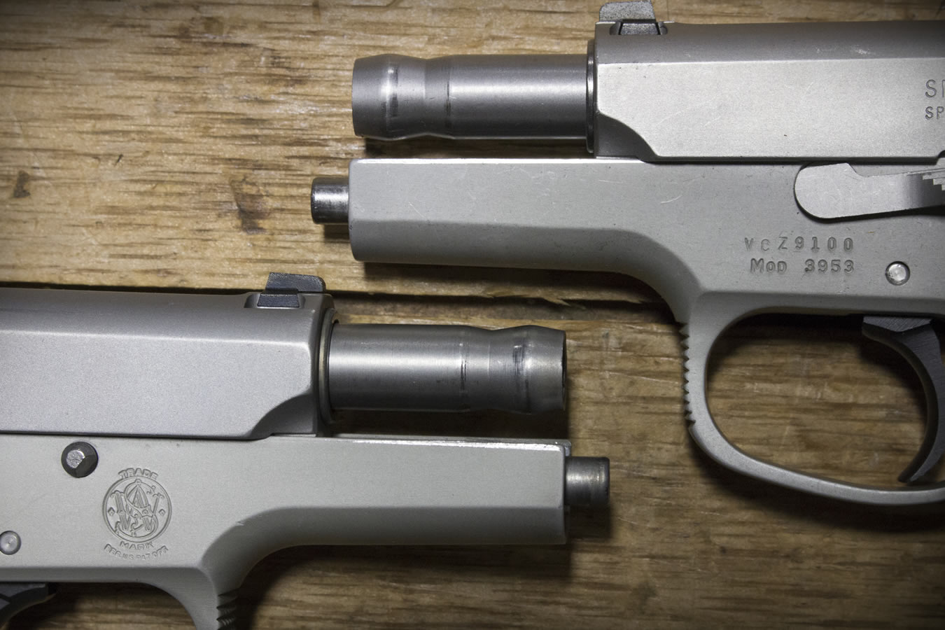 SMITH AND WESSON Model 3953 9mm Police Trade-ins (Good Condition)