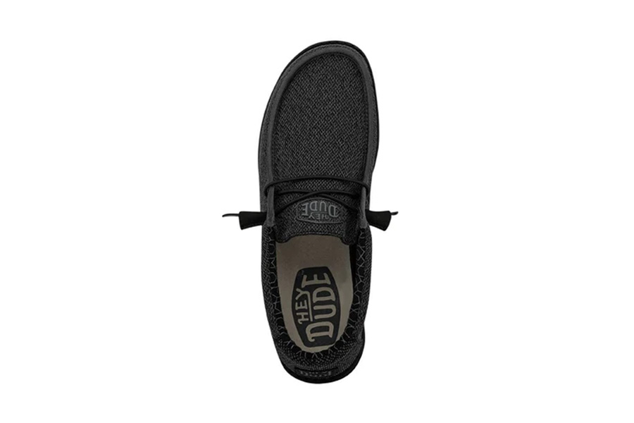 Hey Dude Mens Wally Sox Micro - Total Black