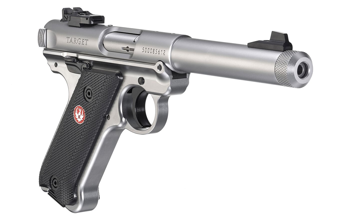 RUGER Mark IV Target 22LR Stainless Rimfire Pistol with Threaded Bull Barrel