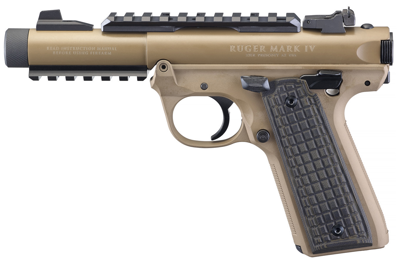 RUGER Mark IV 22/45 Tactical 22LR Flat Dark Earth Rimfire Pistol
