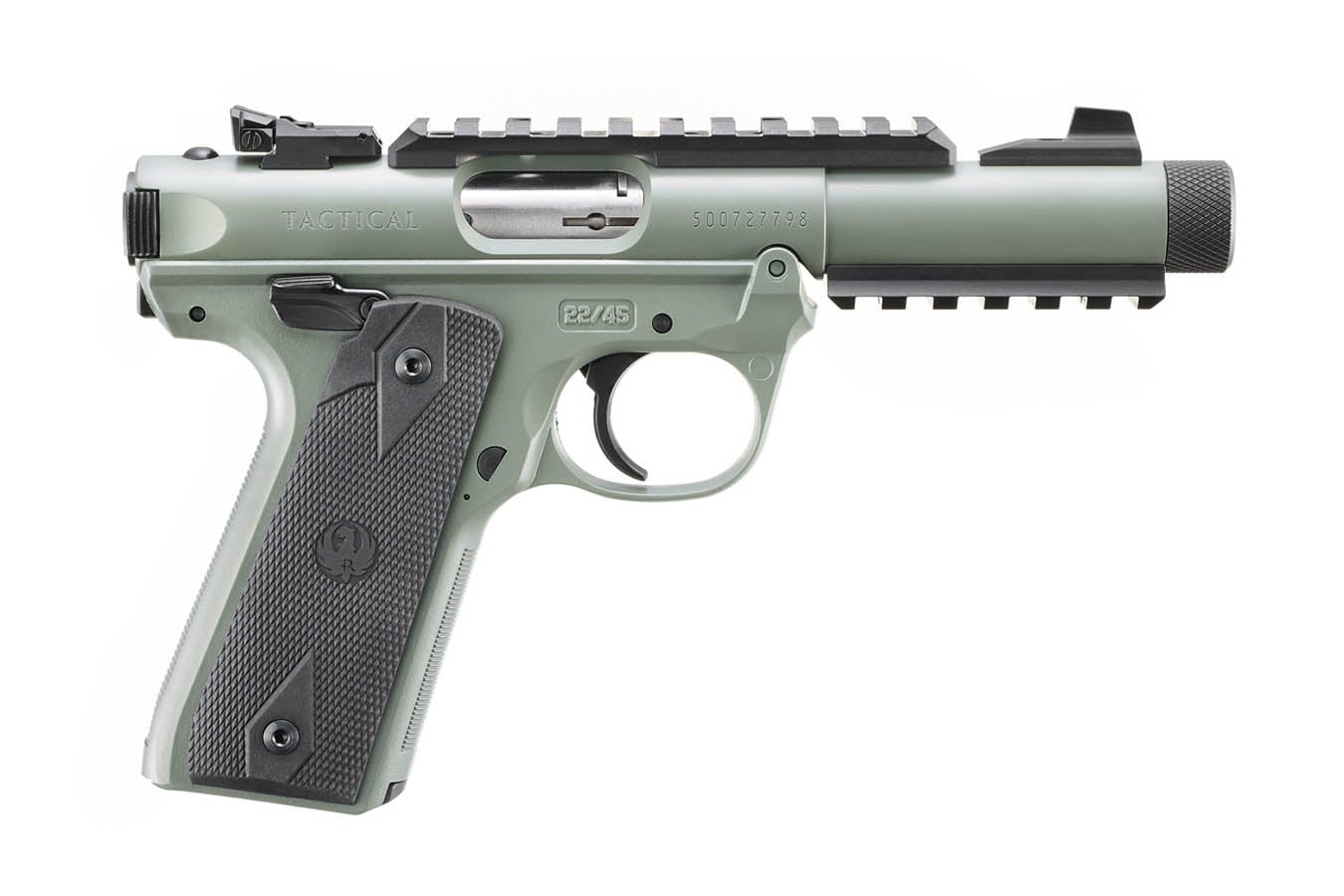 RUGER Mark IV 22/45 Tactical 22LR Semi-Auto Pistol with Threaded Barrel and Elite Jungle Cerakote Finish