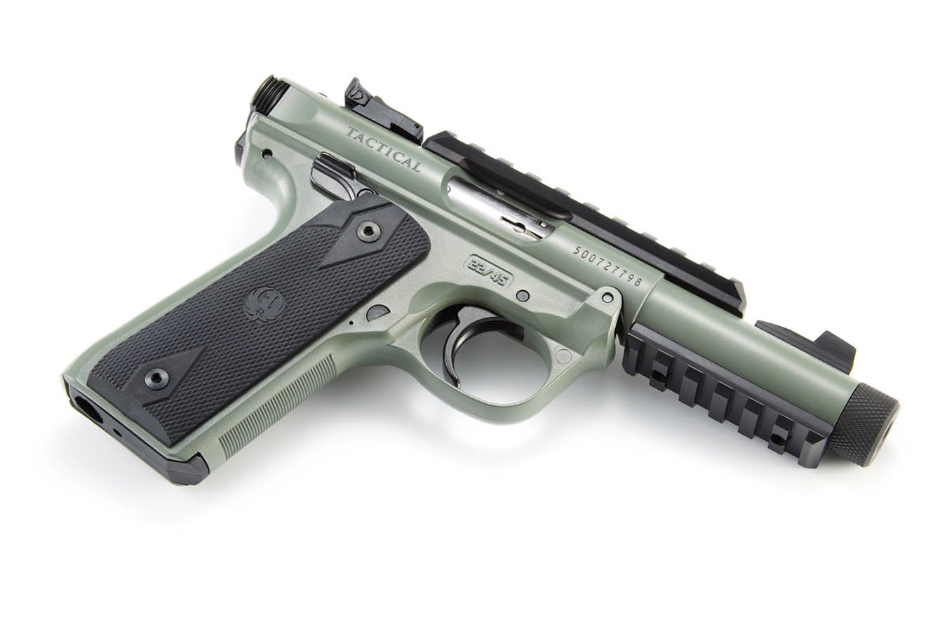 RUGER Mark IV 22/45 Tactical 22LR Semi-Auto Pistol with Threaded Barrel and Elite Jungle Cerakote Finish